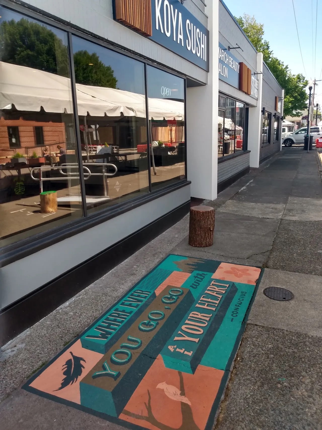 Koya Sushi Sidewalk Chalk