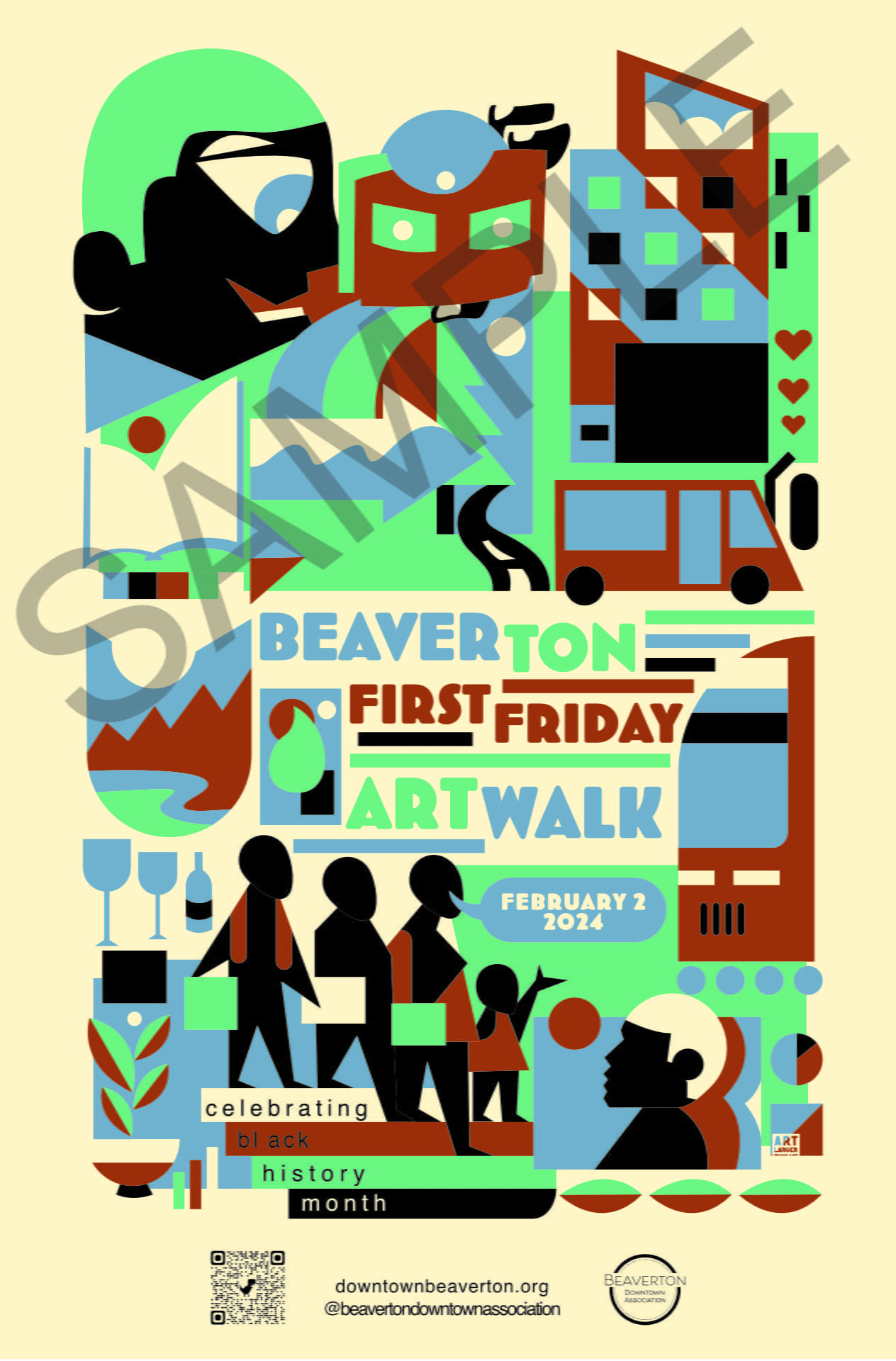 daren todd february friday art walk poster.